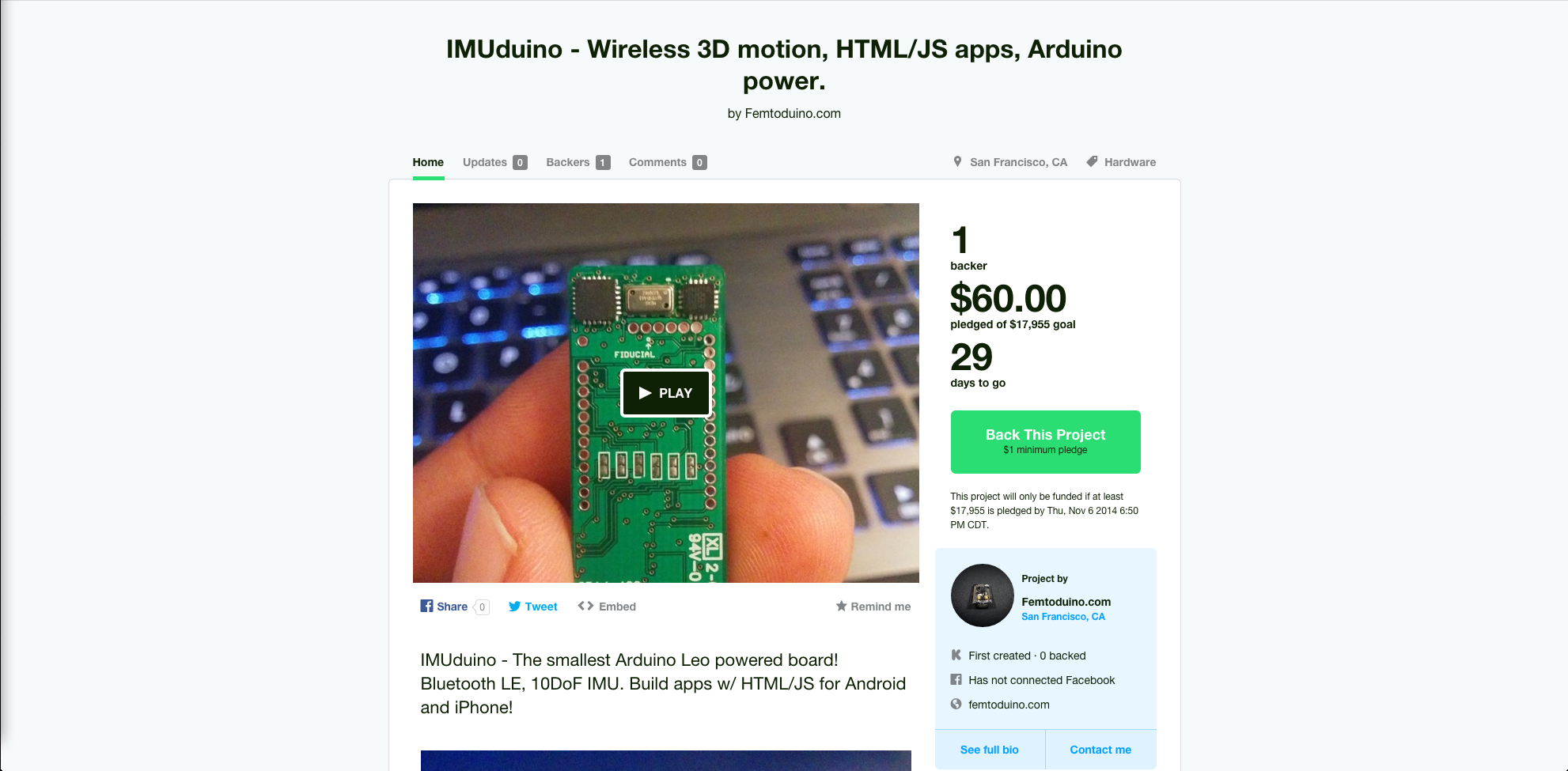 IMUduinoBTLE